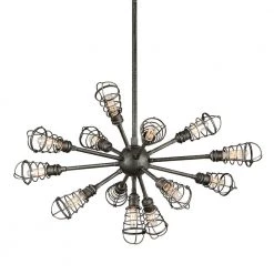 Conduit 13-Light Old Silver Pendant by Troy Lighting