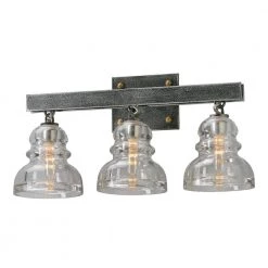 Menlo Park 3-Light Old Silver Vanity Light by Troy Lighting