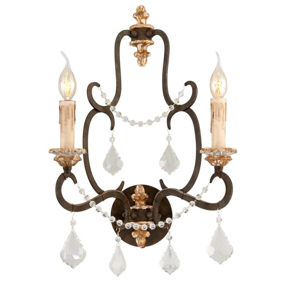 Bordeaux 2-Light Parisian Bronze Wall Sconce by Troy Lighting 3 Bordeaux 2-Light Parisian Bronze Wall Sconce by Troy Lighting