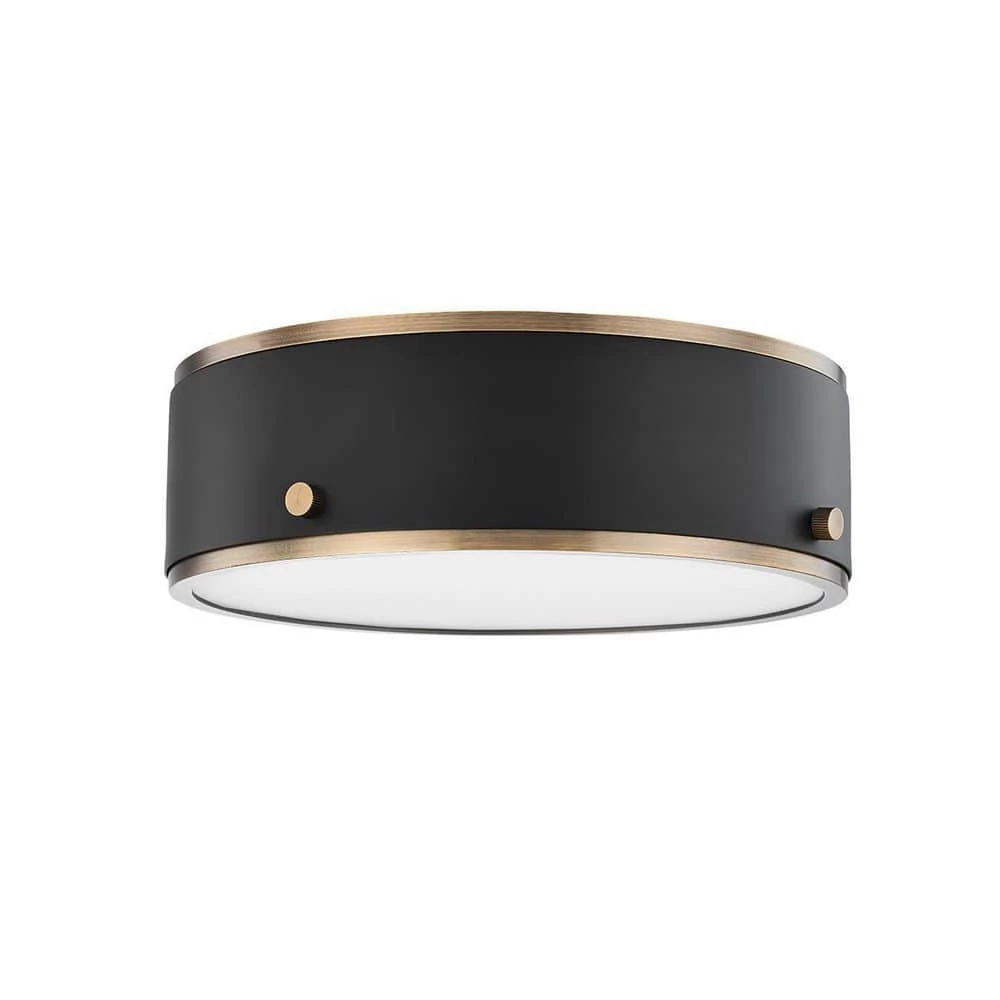 Eli 1-Light Patina Brass Soft Black Small Flush Mount by Troy Lighting 3 Eli 1-Light Patina Brass Soft Black Small Flush Mount by Troy Lighting