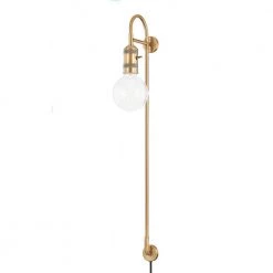 Dean 1-Light Patina Brass Plug-in Sconce by Troy Lighting