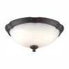 13 in. 120-Watt Equivalent Royal Bronze 3000K CCT LED Ceiling Light Flush Mount with Frosted White Glass Shade by EnviroLite -Troy Lighting Sales royal bronze envirolite flush mount lights ev1057 281 64 1000