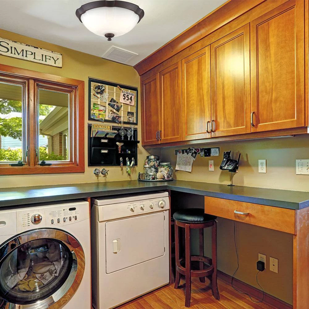 13 in. 120-Watt Equivalent Royal Bronze 3000K CCT LED Ceiling Light Flush Mount with Frosted White Glass Shade by EnviroLite 4 13 in. 120-Watt Equivalent Royal Bronze 3000K CCT LED Ceiling Light Flush Mount with Frosted White Glass Shade by EnviroLite - Image 2