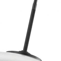 2-Light Satin Black/Black Leather, Opal White Shaded Pendant Light by Troy Lighting -Troy Lighting Sales satin black black leather opal white troy lighting chandeliers f7776 sbk 4f 1000