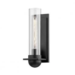 Kai 1-Light Satin Black Wall Sconce by Troy Lighting