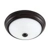11 in. Satin Bronze Integrated 2700K CCT LED Ceiling Light Flush Mount with Alabaster Glass by EnviroLite 1 11 in. Satin Bronze Integrated 2700K CCT LED Ceiling Light Flush Mount with Alabaster Glass by EnviroLite -Troy Lighting Sales satin bronze envirolite flush mount lights evled502c 34 64 1000