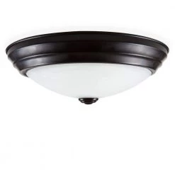 Satin Bronze Dimming LED Flush Mount with Alabaster Glass by EnviroLite 12 Satin Bronze Dimming LED Flush Mount with Alabaster Glass by EnviroLite -Troy Lighting Sales satin bronze envirolite flush mount lights evled502d 34 1d 1000