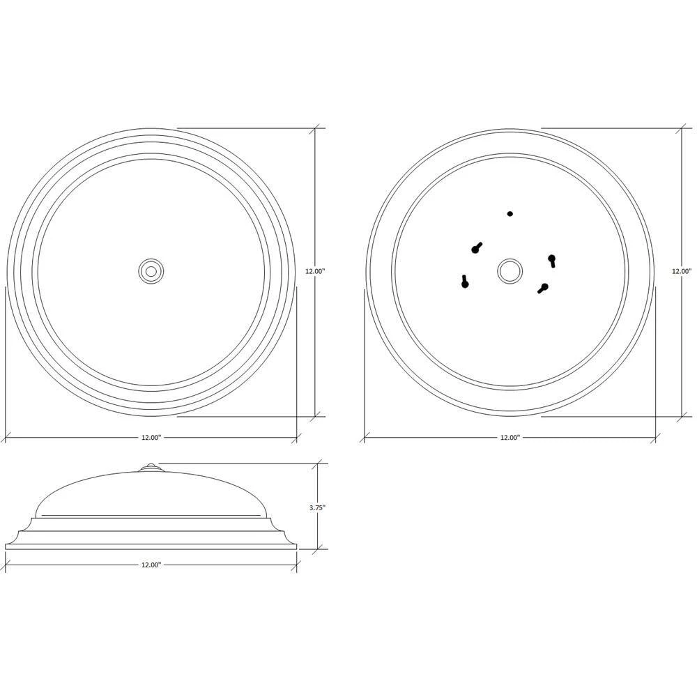 Satin Bronze Dimming LED Flush Mount with Alabaster Glass by EnviroLite 6 Satin Bronze Dimming LED Flush Mount with Alabaster Glass by EnviroLite - Image 4