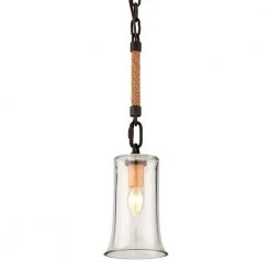 Pier 39 1-Light Shipyard Bronze Pendant by Troy Lighting