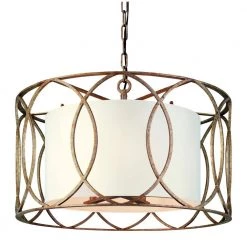 Sausalito 5-Light Silver Gold Pendant by Troy Lighting