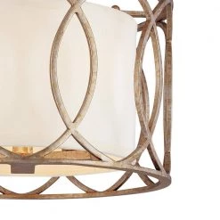 Sausalito 3-Light Silver Gold Semi-Flush Mount by Troy Lighting -Troy Lighting Sales silver gold troy lighting flush mount lights c1283sg 4f 1000