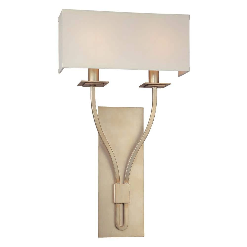 Palladium 2-Light Silver Leaf Wall Sconce by Troy Lighting 3 Palladium 2-Light Silver Leaf Wall Sconce by Troy Lighting