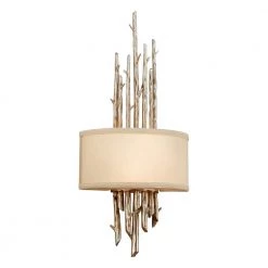 Adirondack 2-Light Silver Leaf Wall Sconce by Troy Lighting