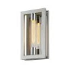 Enigma 1-Light Silver Leaf with Stainless Accents Wall Sconce by Troy Lighting -Troy Lighting Sales silver leaf with stainless accents troy lighting wall sconces b7101 64 1000