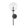 Madrid 1-Light Soft Black, Clear Wall Sconce by Troy Lighting -Troy Lighting Sales soft black clear troy lighting vanity lighting b8201 sbk 64 1000