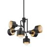 North 6-Light Soft Black Gold Leaf Chandelier by Troy Lighting -Troy Lighting Sales soft black gold leaf troy lighting chandeliers f8726 sbk gl 64 1000