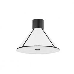 Forrest 18 in. 1-Light Soft Black Semi-Flush Mount by Troy Lighting
