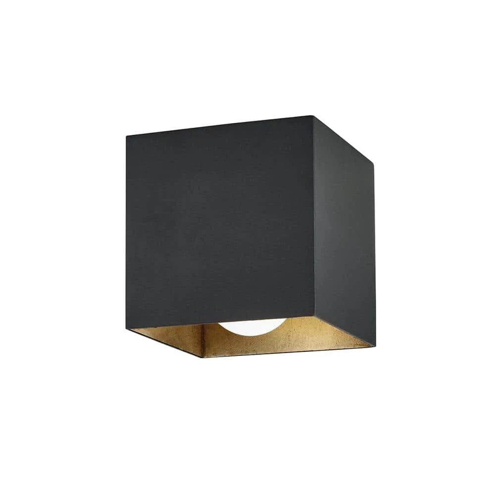 Felix 6.75 in. 1-Light Texture Black Warm Silver Flush Mount by Troy Lighting 3 Felix 6.75 in. 1-Light Texture Black Warm Silver Flush Mount by Troy Lighting