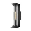 Presley 1-Light Textured Black, Clear Ribbed Wall Sconce by Troy Lighting -Troy Lighting Sales textured black clear ribbed troy lighting vanity lighting b1322 tbk 64 1000