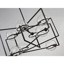 Elliot 8-Light Textured Black 44 in. W Pendant with Clear Glass by Troy Lighting -Troy Lighting Sales textured black troy lighting chandeliers f6228 fa 1000
