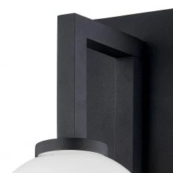 Darwin 30 in. 1-Light Textured Black Wall Sconce with Opal White Glass Shade by Troy Lighting -Troy Lighting Sales textured black troy lighting vanity lighting b7323 1f 1000