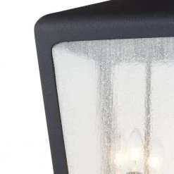 Mariden 4-Light Textured Black Wall Sconce with Clear Seeded Glass Shade by Troy Lighting -Troy Lighting Sales textured black troy lighting vanity lighting b7603 4f 1000