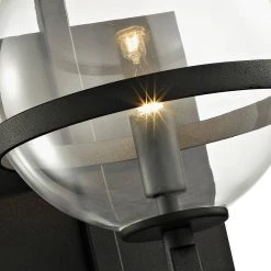 Elliot 1-Light Textured Black 11.5 in. H Wall Sconce with Clear Glass by Troy Lighting 14 Elliot 1-Light Textured Black 11.5 in. H Wall Sconce with Clear Glass by Troy Lighting -Troy Lighting Sales textured black troy lighting wall sconces b6221 1f 1000