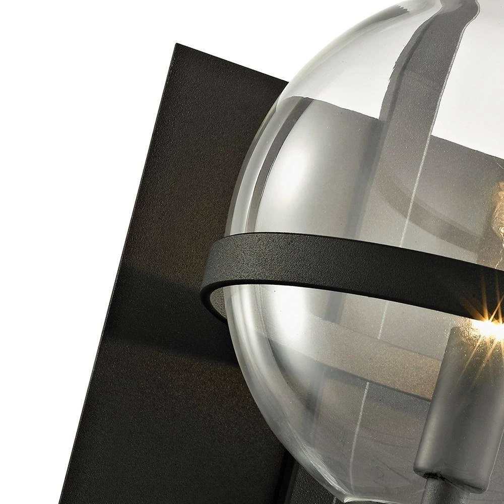 Elliot 1-Light Textured Black 11.5 in. H Wall Sconce with Clear Glass by Troy Lighting 8 Elliot 1-Light Textured Black 11.5 in. H Wall Sconce with Clear Glass by Troy Lighting - Image 6