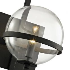 Elliot 1-Light Textured Black 11.5 in. H Wall Sconce with Clear Glass by Troy Lighting 13 Elliot 1-Light Textured Black 11.5 in. H Wall Sconce with Clear Glass by Troy Lighting -Troy Lighting Sales textured black troy lighting wall sconces b6221 4f 1000