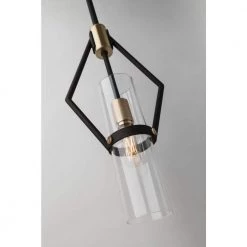 Raef 1-Light Textured Bronze 7 in. W Pendant with Clear Glass by Troy Lighting -Troy Lighting Sales textured bronze troy lighting pendant lights f6313 4f 1000