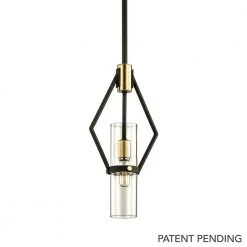Raef 1-Light Textured Bronze 7 in. W Pendant with Clear Glass by Troy Lighting