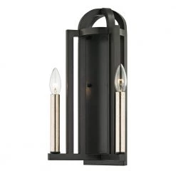 Grayson 2-Light Textured Bronze 17 in. H Wall Sconce by Troy Lighting