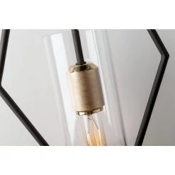 Raef 1-Light Textured Bronze 25.5 in. H Wall Sconce with Clear Glass by Troy Lighting -Troy Lighting Sales textured bronze troy lighting wall sconces b6312 4f 1000