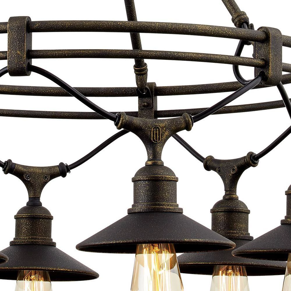 Shelton 6-Light Vintage Bronze Chandelier by Troy Lighting 5 Shelton 6-Light Vintage Bronze Chandelier by Troy Lighting - Image 3