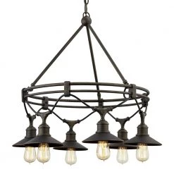 Shelton 6-Light Vintage Bronze Chandelier by Troy Lighting