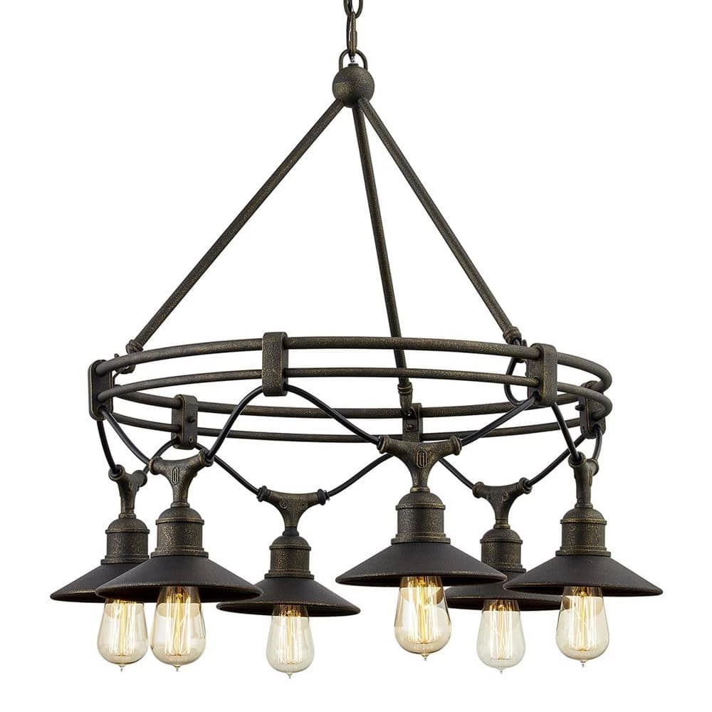 Shelton 6-Light Vintage Bronze Chandelier by Troy Lighting 3 Shelton 6-Light Vintage Bronze Chandelier by Troy Lighting