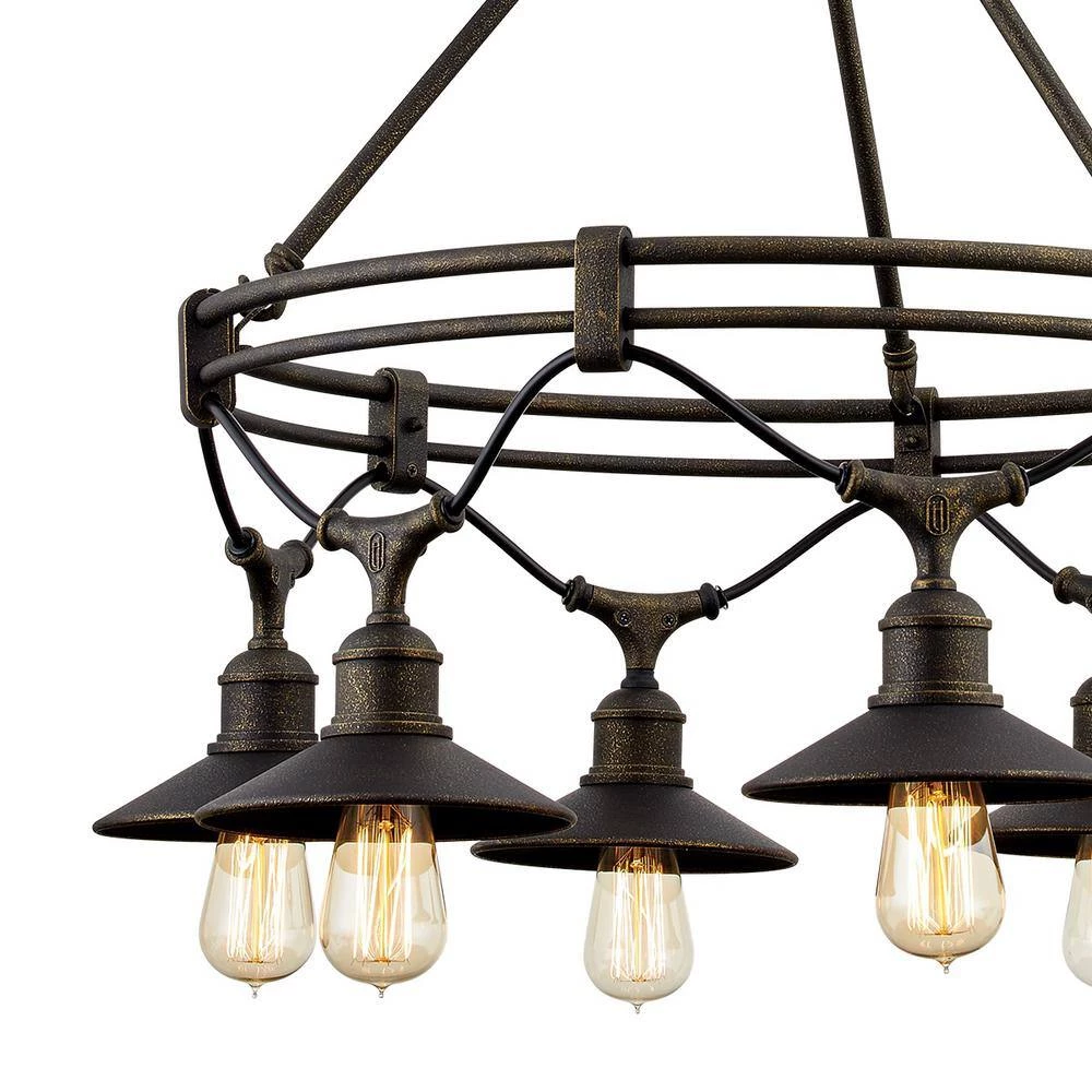 Shelton 6-Light Vintage Bronze Chandelier by Troy Lighting 4 Shelton 6-Light Vintage Bronze Chandelier by Troy Lighting - Image 2