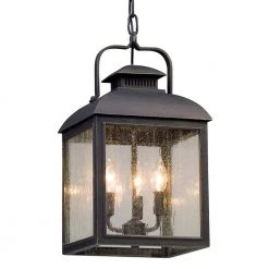 Chamberlain 3-Light Vintage Bronze Outdoor Pendant by Troy Lighting