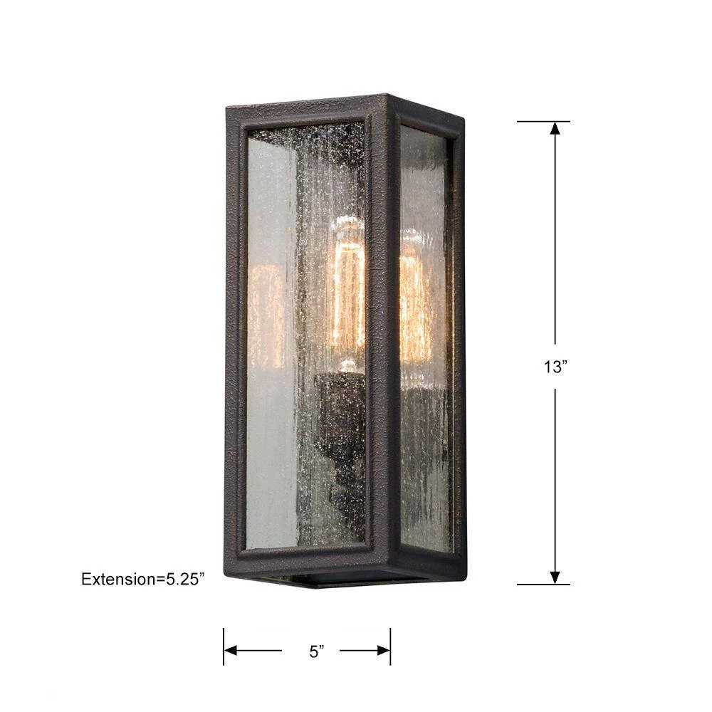 Dixon 1-Light Vintage Bronze Outdoor Wall Lantern Sconce by Troy Lighting 4 Dixon 1-Light Vintage Bronze Outdoor Wall Lantern Sconce by Troy Lighting - Image 2