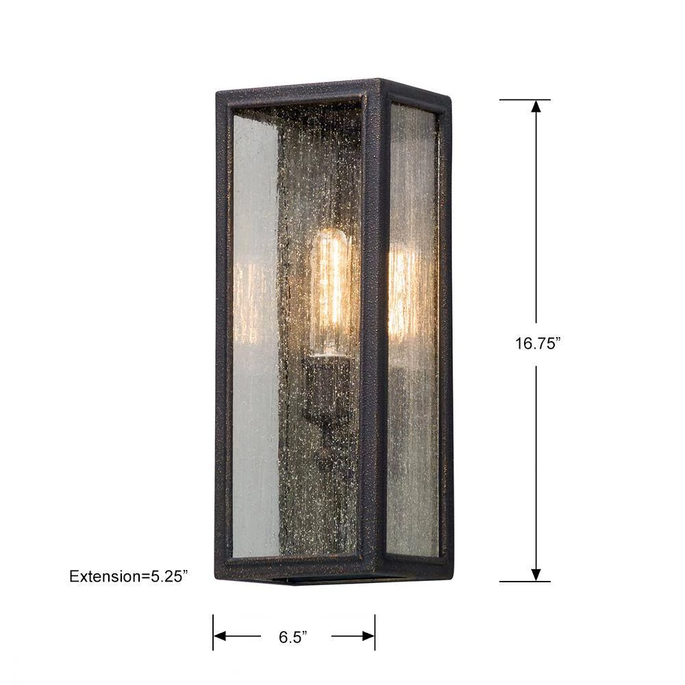 Dixon 1-Light Vintage Bronze Outdoor Wall Lantern Sconce by Troy Lighting 4 Dixon 1-Light Vintage Bronze Outdoor Wall Lantern Sconce by Troy Lighting - Image 2