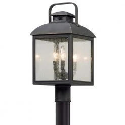 Chamberlain 3-Light Outdoor Vintage Bronze Post Light by Troy Lighting