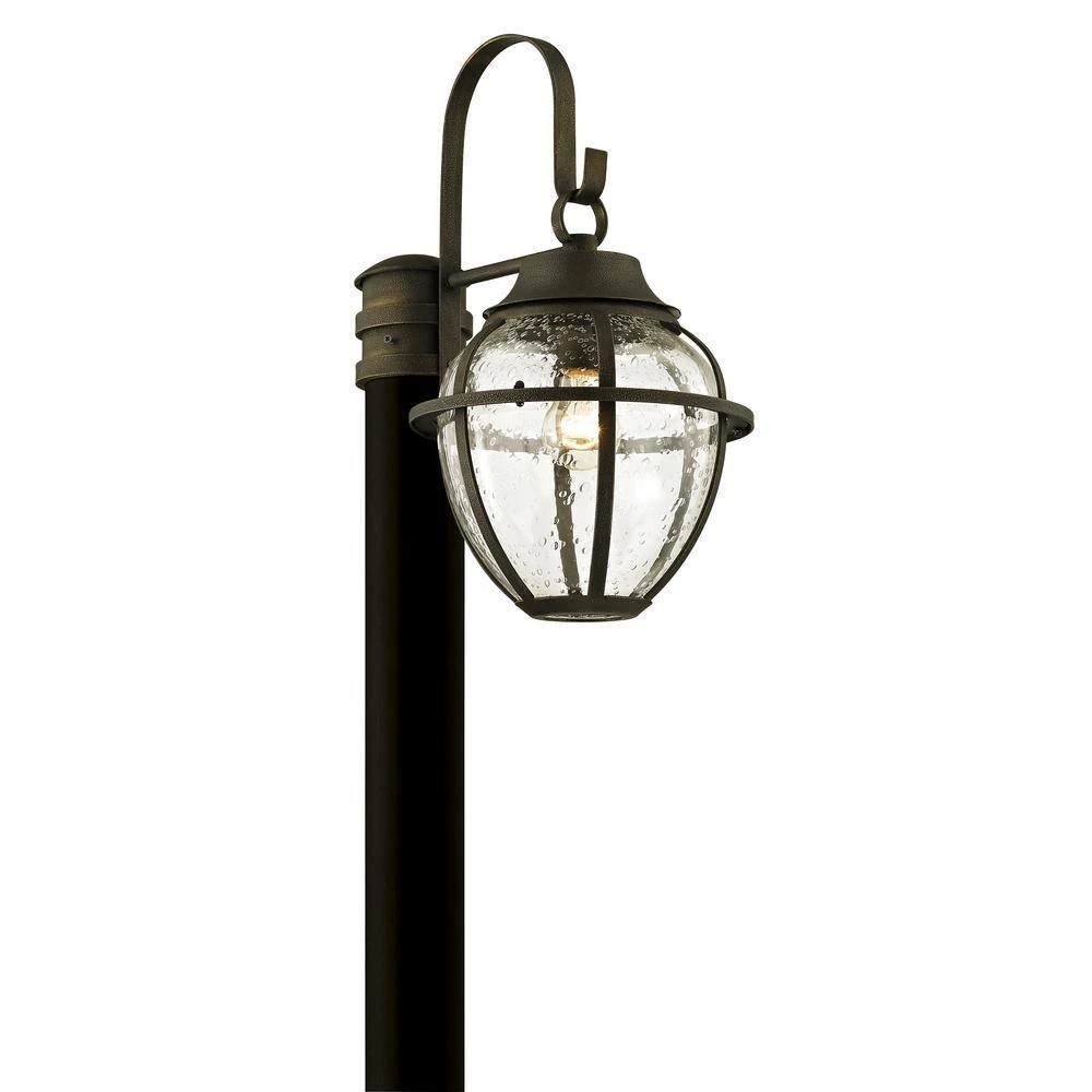 Bunker Hill 1-Light Vintage Bronze 18.25 in. H Outdoor Post Light with Clear Seeded Glass by Troy Lighting 4 Bunker Hill 1-Light Vintage Bronze 18.25 in. H Outdoor Post Light with Clear Seeded Glass by Troy Lighting - Image 2