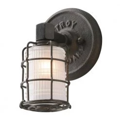 Mercantile 1-Light Vintage Bronze Vanity Light by Troy Lighting