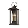Chaplin 3-Light Vintage Bronze Wall Sconce with Clear Glass Shade by Troy Lighting -Troy Lighting Sales vintage bronze troy lighting vanity lighting b7442 64 1000