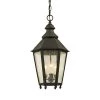 Savannah 12 in. W Vintage Iron Outdoor 3-Light Hanging Light with Clear Seeded Glass by Troy Lighting -Troy Lighting Sales vintage iron troy lighting outdoor pendant lights f6437 64 1000
