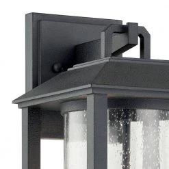 Mccarthy 3-Light Weathered Graphite Wall Sconce with Clear Seeded Glass Shade by Troy Lighting -Troy Lighting Sales weathered graphite troy lighting vanity lighting b7282 1f 1000