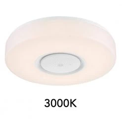 15 in. Adonis White Voice Control Selectable CCT LED Round Ceiling Light Flush Mount by EnviroLite -Troy Lighting Sales white envirolite flush mount lights ev1563rww 06 4f 1000