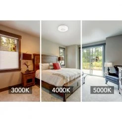 15 in. Adonis White Voice Control Selectable CCT LED Round Ceiling Light Flush Mount by EnviroLite -Troy Lighting Sales white envirolite flush mount lights ev1563rww 06 66 1000