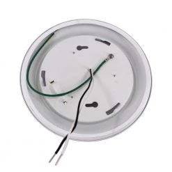 7 in. White Integrated LED Ceiling or Flush Mount Disk Light Trim, 2700K by EnviroLite -Troy Lighting Sales white envirolite flush mount lights evdk690dwh27 1f 1000