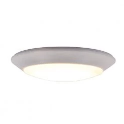 7 in. White Integrated 2700K CCT LED Ceiling Light Flush Mount (6-Pack) by EnviroLite -Troy Lighting Sales white envirolite flush mount lights evdk690dwh27 6 40 1000